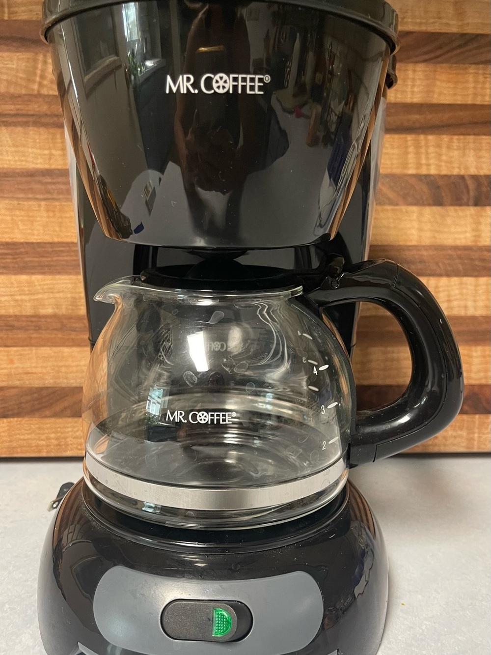 Mr. Coffee Black Drip Coffee Maker with Glass Carafe 4 Cup